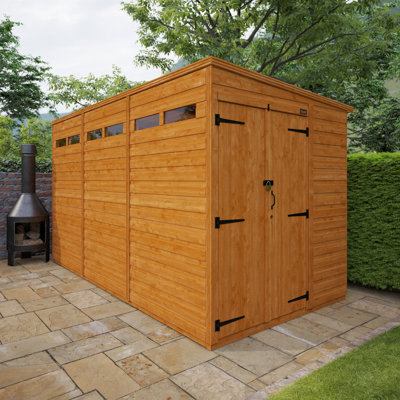 12x6w TigerFlex® Shiplap Pent Security Double Door Shed