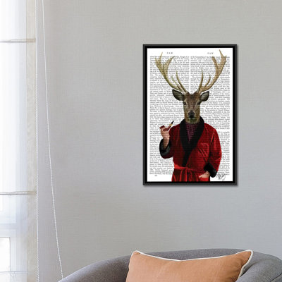 «Deer in smoking vestes», impression sur toile