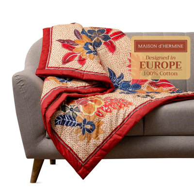 Plaid Maison d'Hermine Kalahari 100 % coton - 127 cm x 152 cm