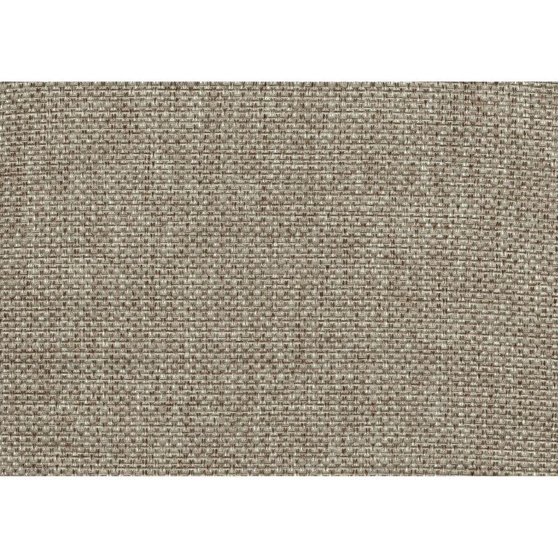 Table de salle à manger 7 pièces, table rectangulaire en bois et 6 chaises, aspect brun grisâtre blanc / brun, avec sièges rembourrés en tissu
