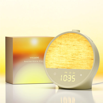Sunrise Alarm Clock With Gentle Wake-up Light, Dual Alarms, 10 Natural Sounds & Rgb Mood Lamp – Dimmable Bedside Light For Adults And Heavy Sleepers,Tabletop Clocks