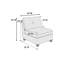 Canapé modulaire à accoudoirs carrés de Chenille-75532731