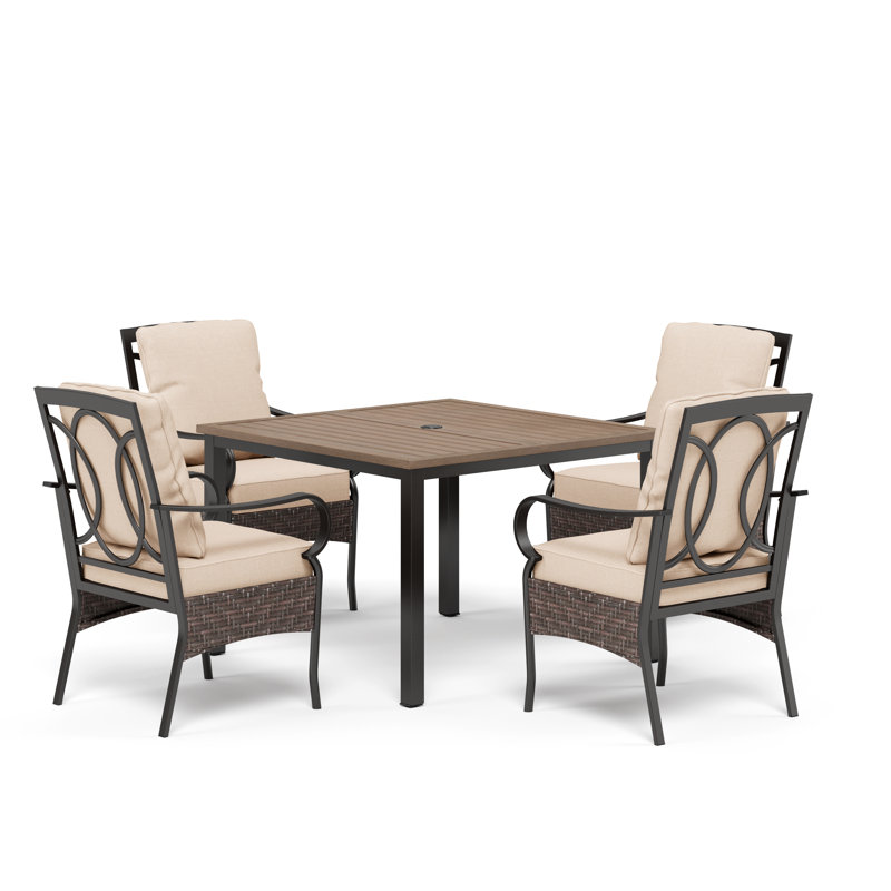 Ensemble de salle à manger long avec coussins 41,95 po Argyri