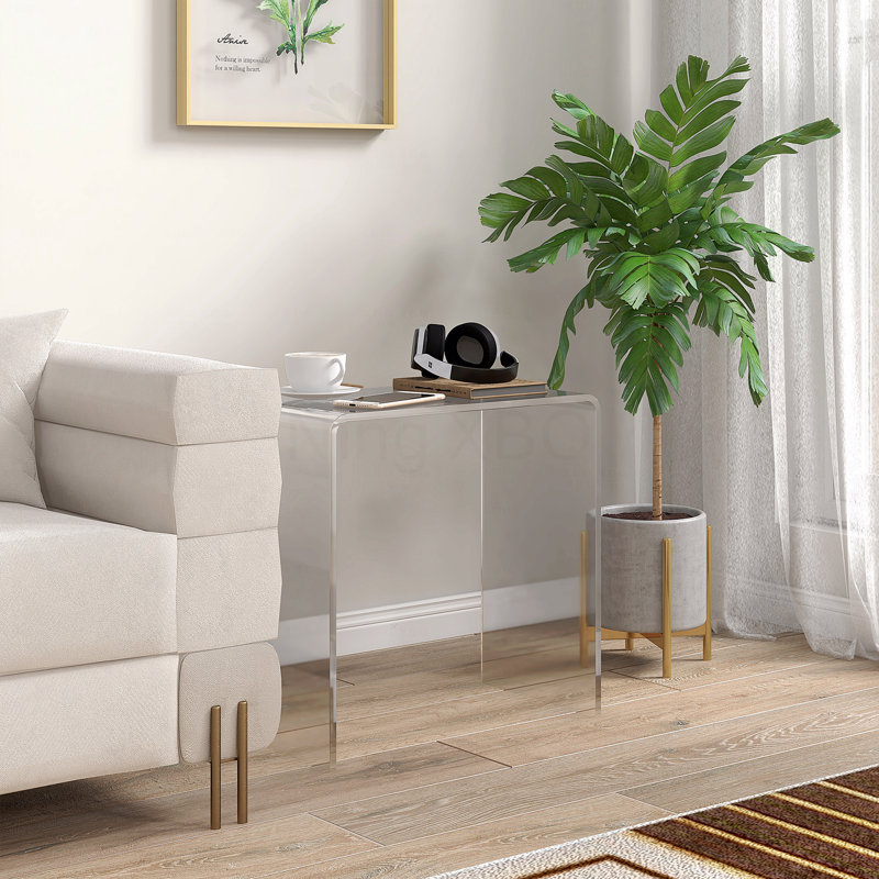 Table basse rectangulaire en acrylique 21 mm, 21 po H x 21 po L x 12 po l