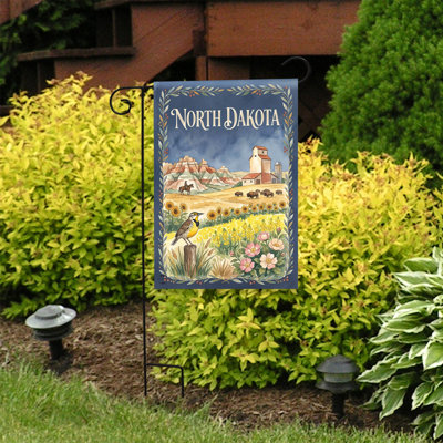 North Dakota State Pride Garden Flag 12x18
