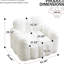 Fauteuil à billes en fausse fourrure blanc