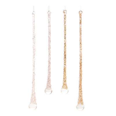 Glitter Drop Ornaments