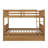 Rubber Wood Bunk Bed With Pull-Out Trundle, Convertible To Two Independent Beds-549930975
