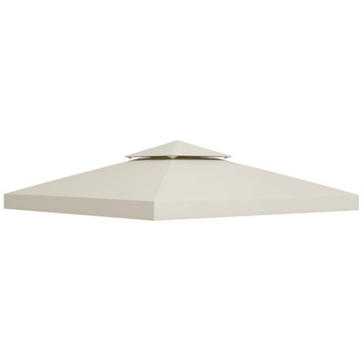 Clarendon 3 x 3 m Gazebo Canopy Replacement Cover ONLY, Cream White
