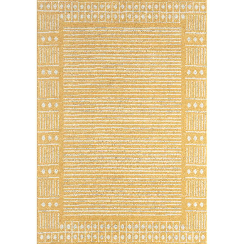 Tapis jaune Tidaholm Carlisia, Rectangle 4 pi x 6 pi