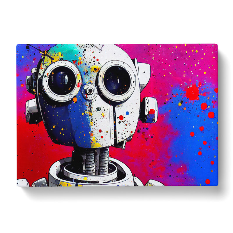Robot Art Splash Vol.2 - Wrapped Canvas, 35cm H x 50cm W x 3cm D