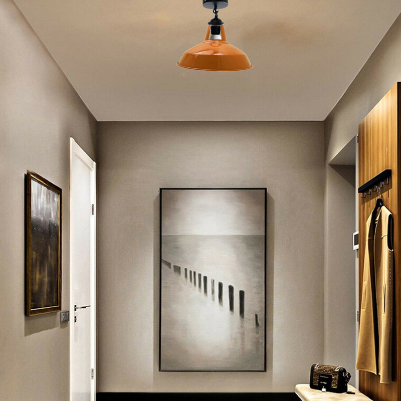 Bolin Semi Flush Mount, Orange