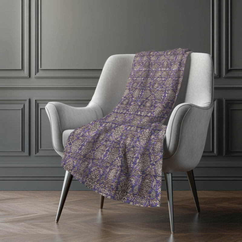 Jeté floral Sherpa ASB702 Addison, Mauve