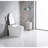 Elongated Smart Toilet With Elongated Heated Bidet Seat, Intelligent Toilet With Bidet Built-In, Feet Sensor,Auto Open/Close Seat, Off Seating AUTO Flush, Night Light, Warm Water & Dryer,White