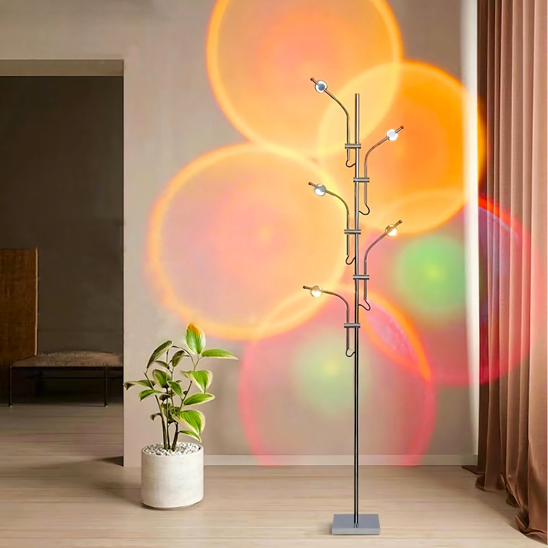 Fabian 70.9'' LED Tree Sunset Projection Floor Lamp