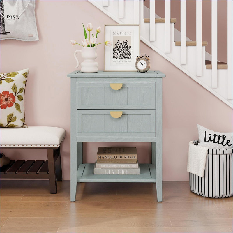 2 Drawer Side Table