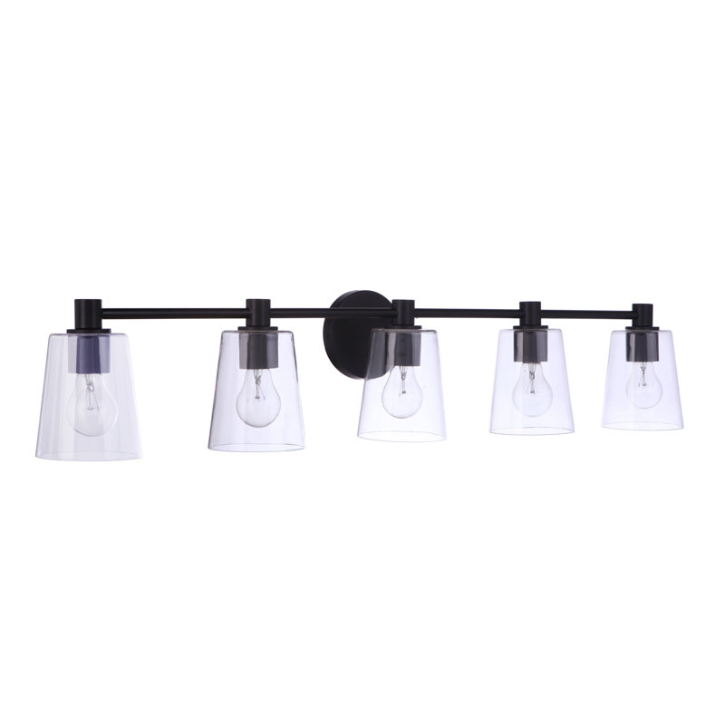 Éclairage pour meuble-lavabo à 5 lumières Boatright, Noir
