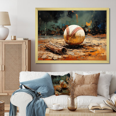 Baseball Collage Glove And Ball - Sports, reproduction d'art sur toile
