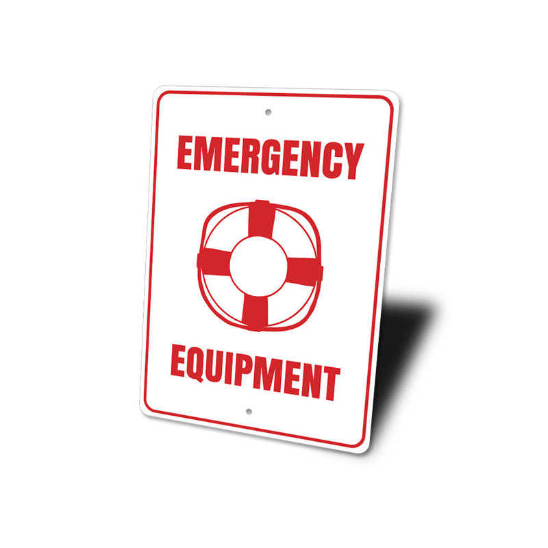 Enseigne d'équipement d'urgence, H 14 po x l 10 po x P 0,04 po