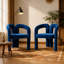 Ensemble confortable de chaises d'appoint rembourrées en velours pour divers espaces-1885463211
