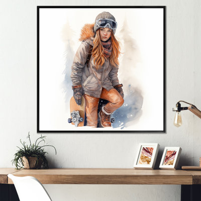 " Skateboarder Charm In Winter I "