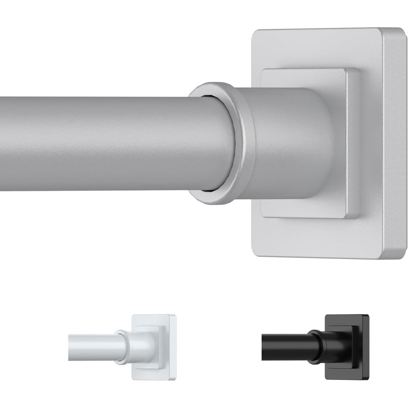 Tringle à rideau de douche à tension réglable sans installation de perceuse à ressort pour portes et fenêtres de salle de bain