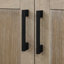 Meuble-lavabo Bailey 30 po à un lavabo, autoportant, en chêne Driftwood, avec comptoir en pierre blanche et dosseret, noir mat-1405754445-1405754446-1456850841