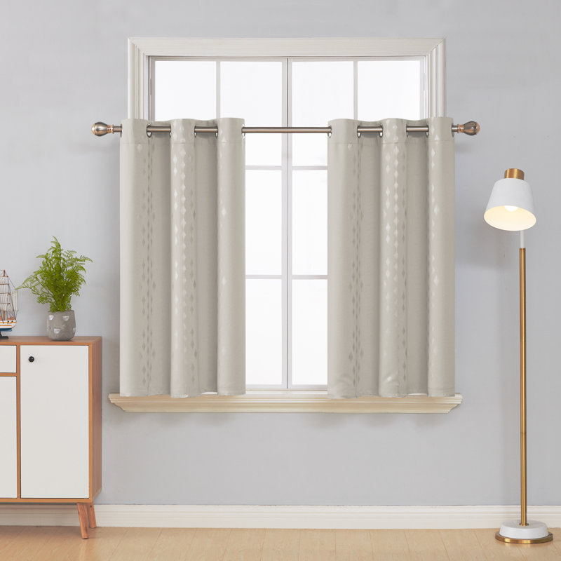 Bedolla Room Darkening Curtain Pair, Light Beige, 42" W x 53"L