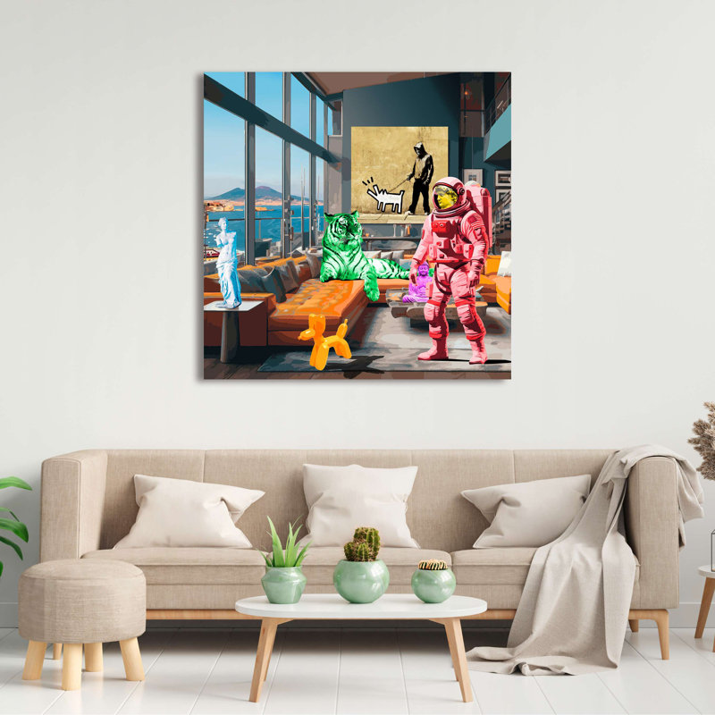 Pop And Modern Surrealofts: Naples by Gerard Madau - Wrapped Canvas Print, 50cm H x 50cm W