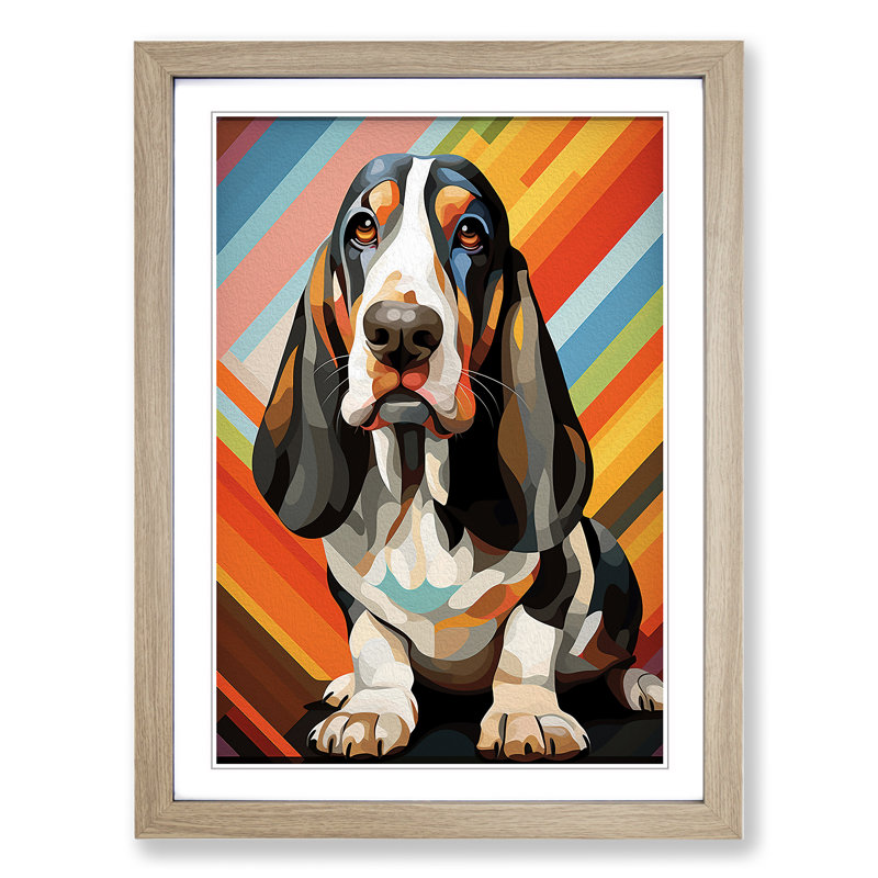 Single Picture Frame Wall Art, 46cm H x 34cm W, Oak Framed