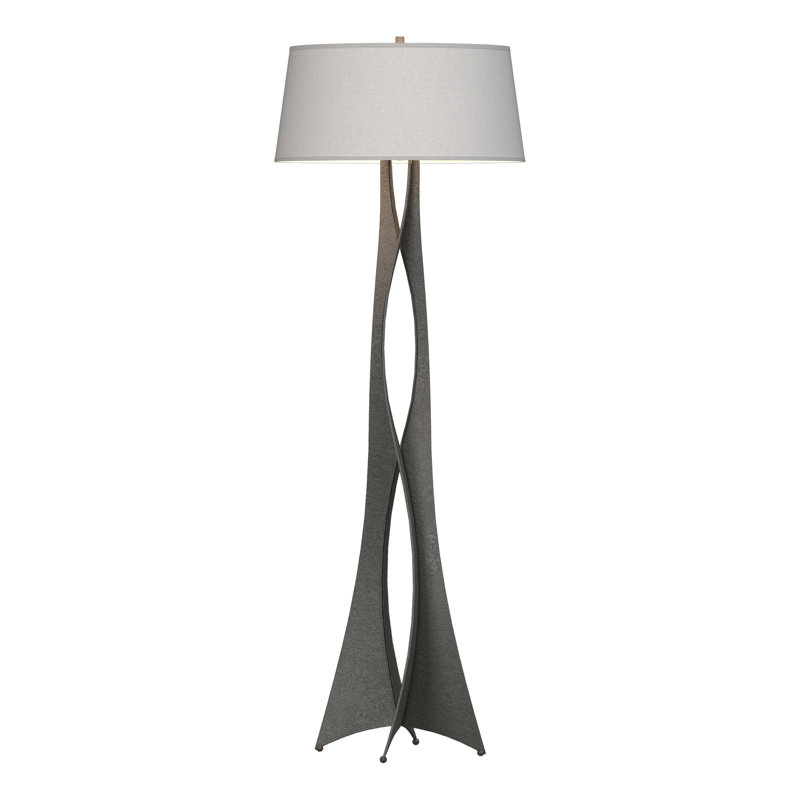Moreau 62.6" Novelty Floor Lamp, Flax, Natural Iron