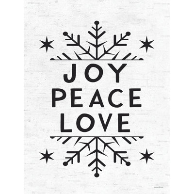 " Joy, Peace, Love Snowflake " by Lettered & Lined