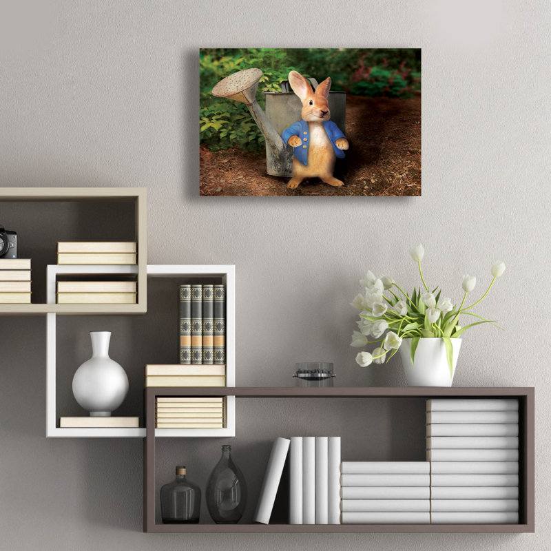  «Peter Rabbit 2» par John Hovenstine, art mural en verre acrylique, 24 po x 16 po, H 16 po x l 24 po