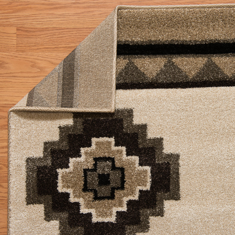 Tapis crème et brun Woodside, Rectangle 7 pi 10 po x 11 pi 2 po
