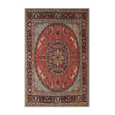 Tapis traditionnel gris / rouge / brun Ycatapom