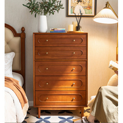 Commode d'appoint en bois de cerisier de style rétro