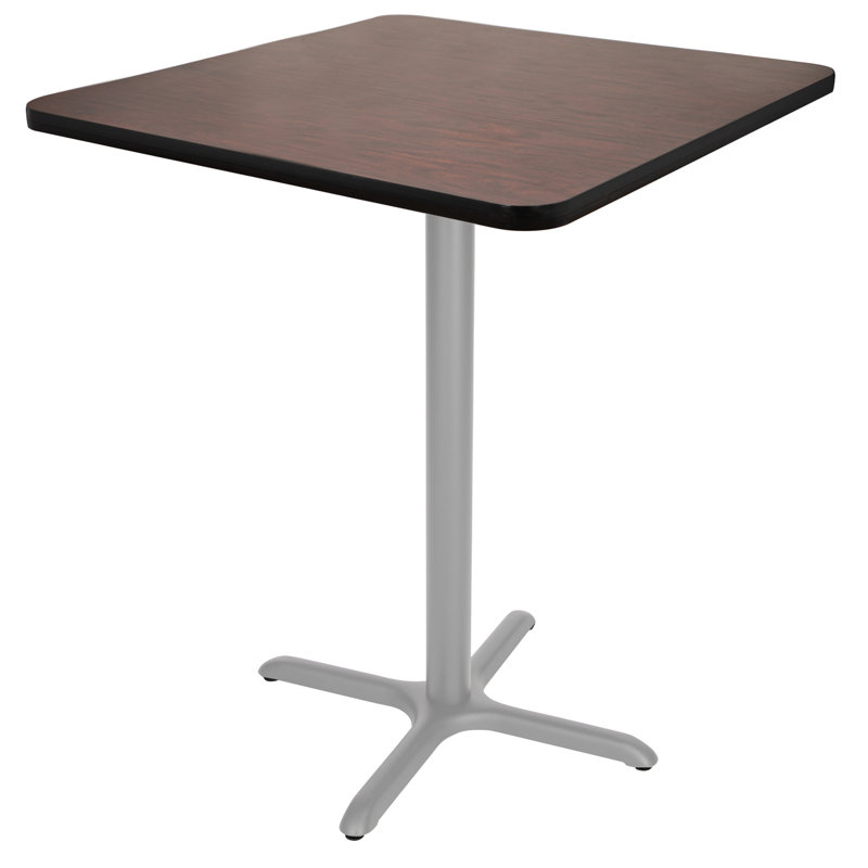 Table basse Bennet, H 42 po x L 36 po x l 36 po, Gris, Acajou