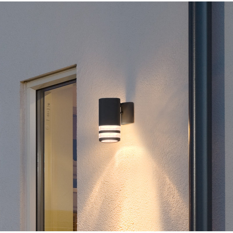 Modena 15.5cm H Outdoor Armed Sconce, Matt Black