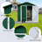 Outdoor Storage Sheds 6Ftx4ft Apex Roof Green+White