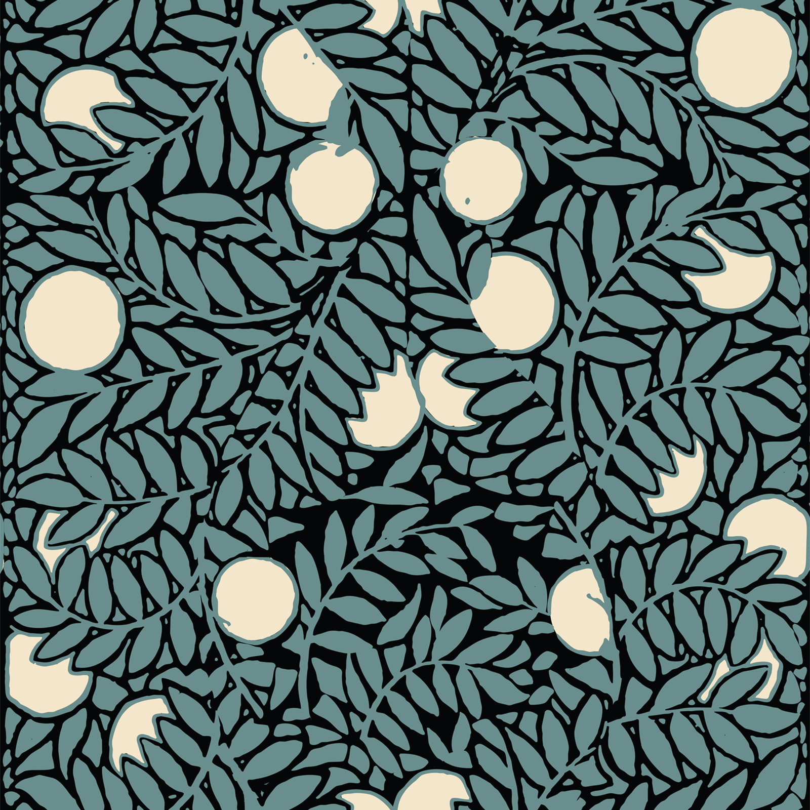 Signature Self-Adhesive Wallpaper, Blue Cream, Paper, Non-pasted