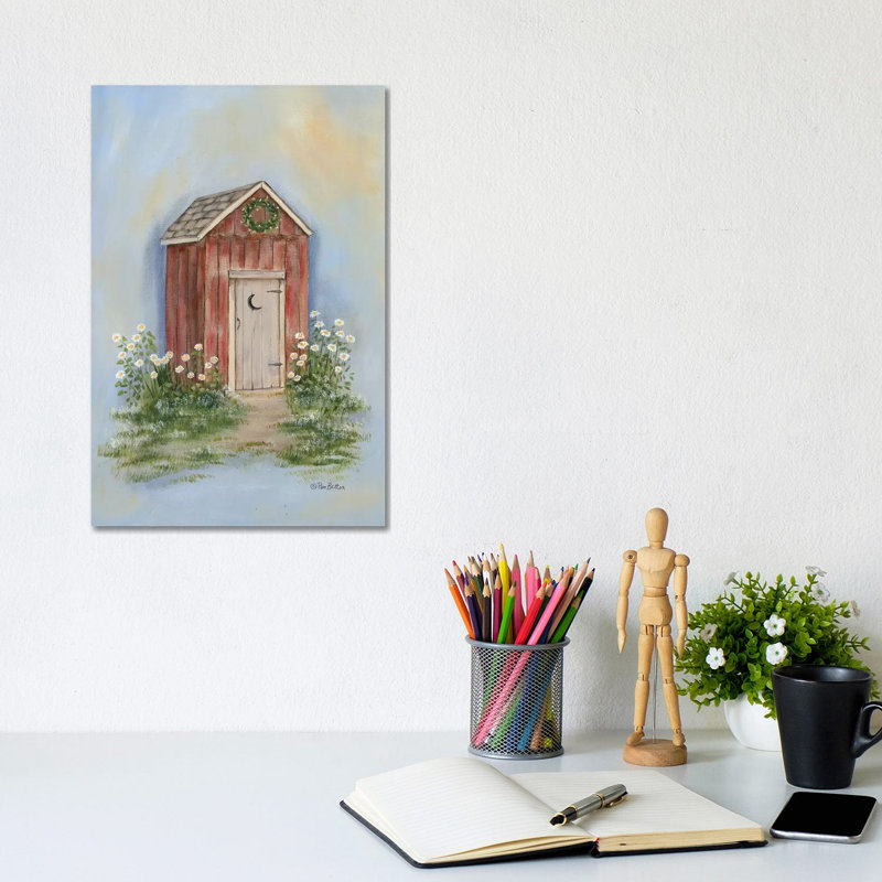 Country Outhouse II by Pam Britton - Wrapped Canvas Gallery-Wrapped Canvas Giclée, 20.32 cm H x 30.48 cm W