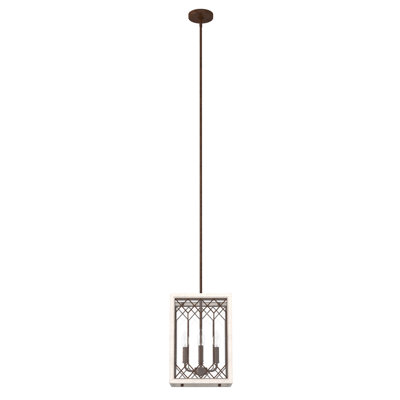 Chevron 4 - Light Square Pendant