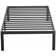 Lutherville 14'' Black Metal Platform Bed Frame With Steel Slat Support, No Box Spring Needed