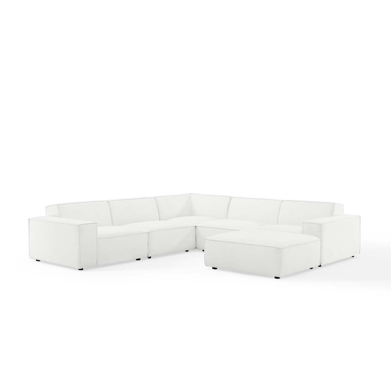 Canapé modulaire 6 pièces Restore, Polyester blanc