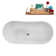 67" Streamline Soaking Freestanding Tub and Tray With Internal Drain