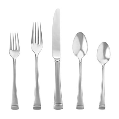 Federal Platinum Frosted 20 Piece 18/10 Stainless Steel Flatware Set, Service for 4