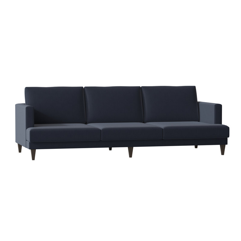 Carol Sofa, Bella Black Performance Velvet, Brown Mahogany