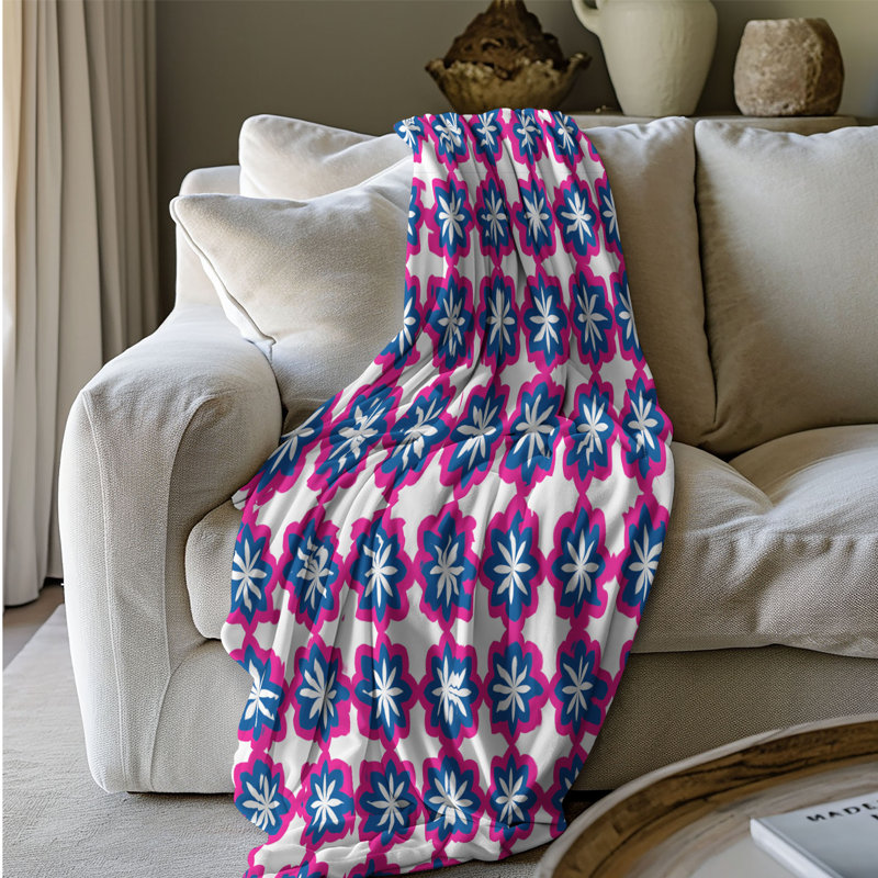 Shapes Patterns - 1 pièce Sherpa Premium, Grand lit