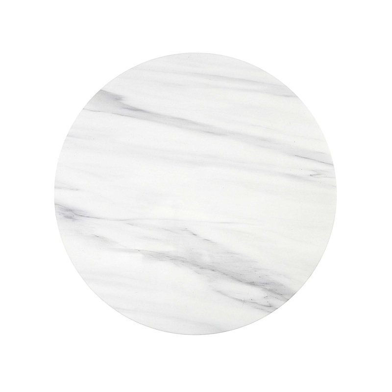 Table basse en marbre et blanc ultrabrillant