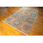 Tapis en laine noué à la main à motif géométrique ton de terre (3 pi 3 po x 5 pi)